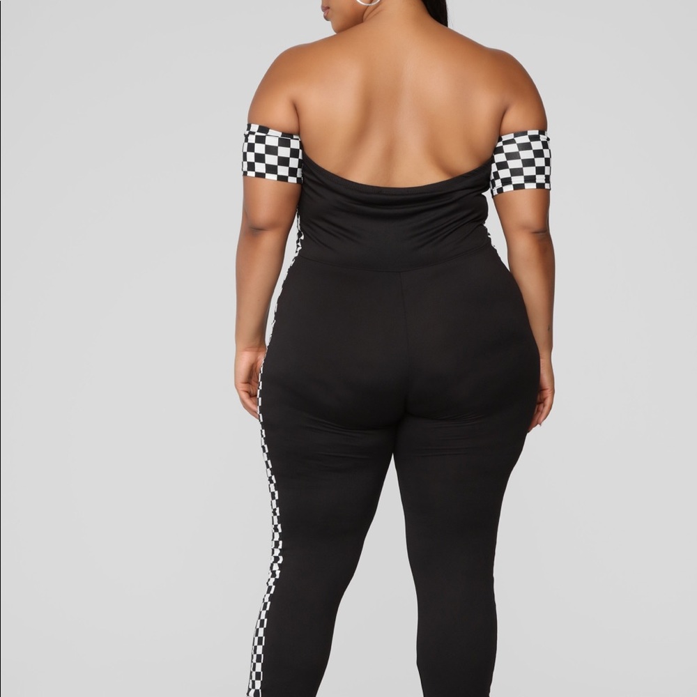Fashion Nova checkered jumpsuit
